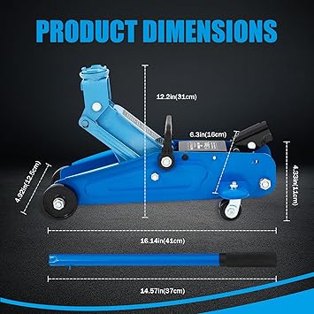 GAOLLY 2.5" Low Profile Heavy-Duty Car Jack🚗