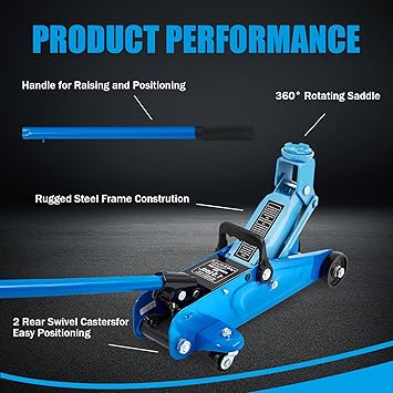 GAOLLY 2.5" Low Profile Heavy-Duty Car Jack🚗